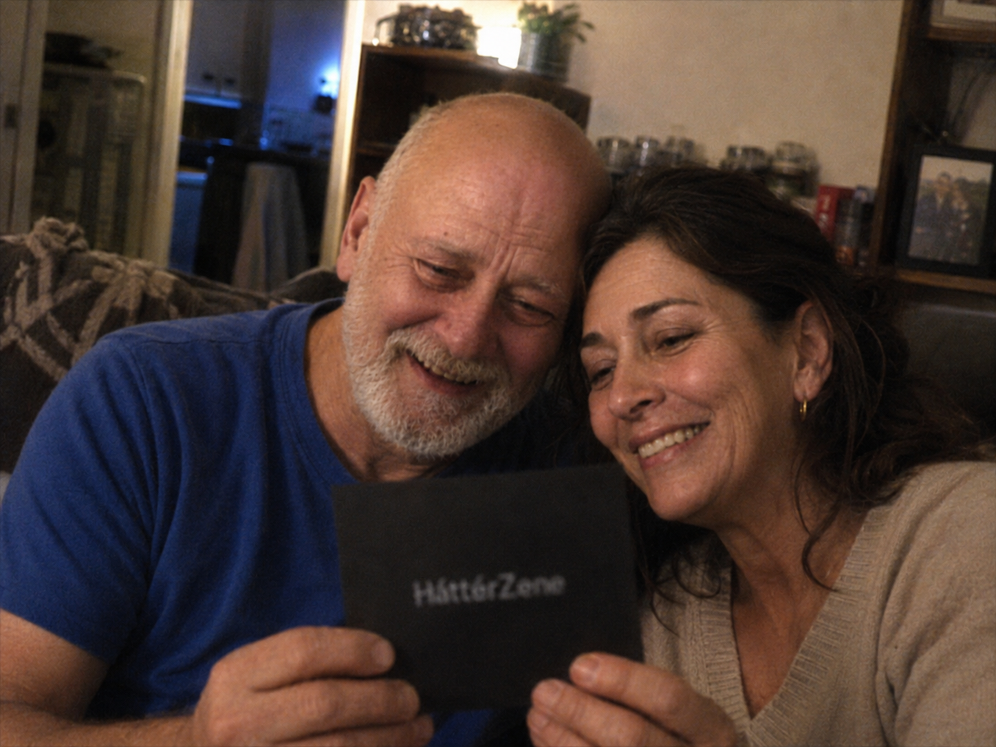 Couple listening to their custom song